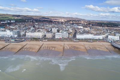 Eastbourne seafront from above Eastbourne seafront from above