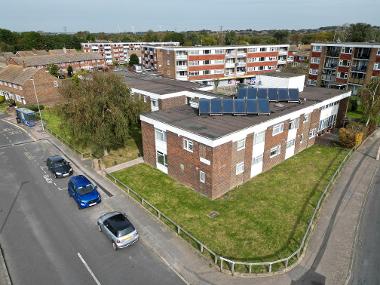 Aerial view of Sutherland Court 