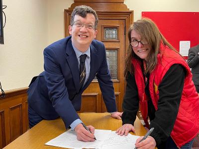 Cllr Holt and Loretta Lock