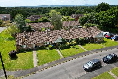 Aerial view of Millfield Close