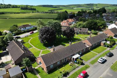 Aerial view of Mill Road and Close 