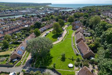 Aerial view of Neills Close and Jubilee Homes