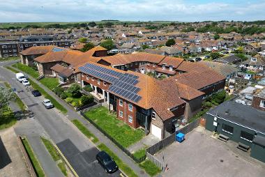 Aerial view of St Davids Court 