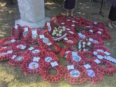 Image showing poppy wreaths in Newhaven