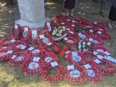 Image showing poppy wreaths in Newhaven