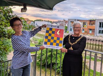 Audrey Jarvis and The Mayor of Lewes 