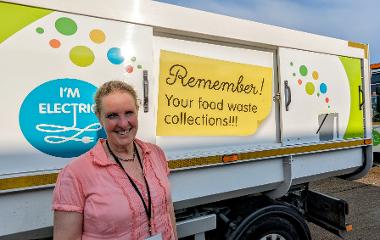 Wendy with food waste truck