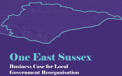 One East Sussex Business case front cover outline of area of East Sussex 