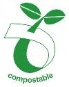 Food caddy liner seedling logo