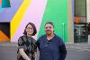 Niamh Pearce (and Cllr Jenny Williams outside Towner Eastbourne