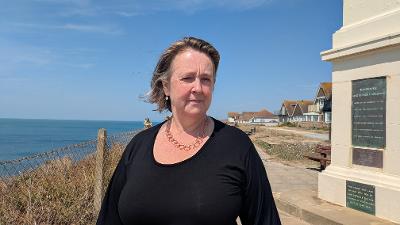 Cllr Zoe Nicholson at Peacehaven